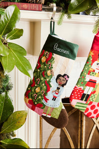 Sugarplum Dreaming Full Size Stocking Multicultural