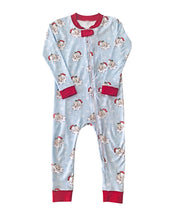 Limited Edition: Vintage Santa Zip Up Pajamas in Blue