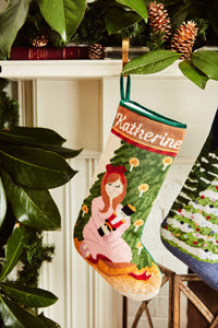 Bauble Stockings Full Size Stocking Needlepoint name Clara Full Size Stocking